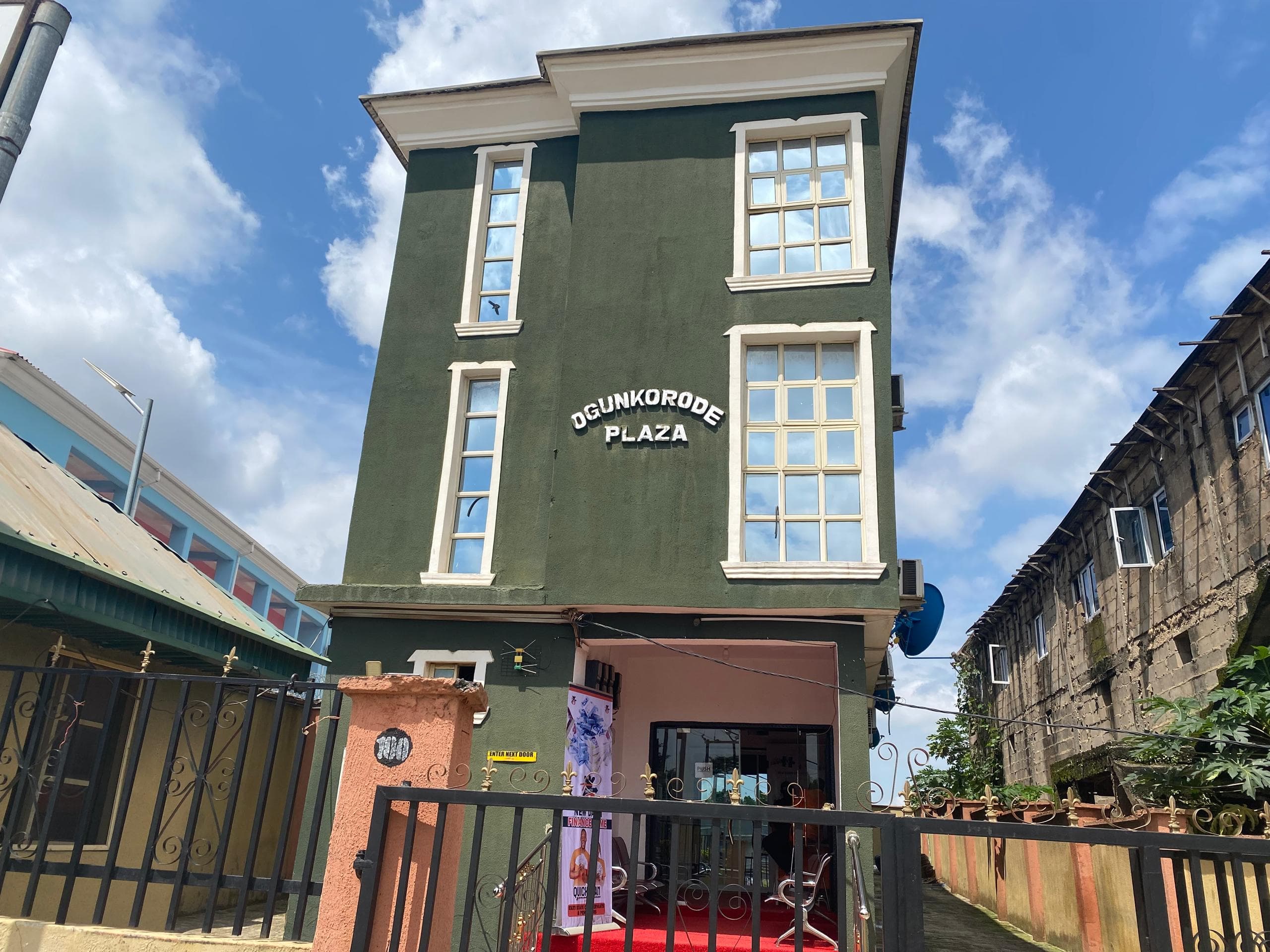 Ogunkorode Plaza, the building New Dawn Financial Home's office is in
